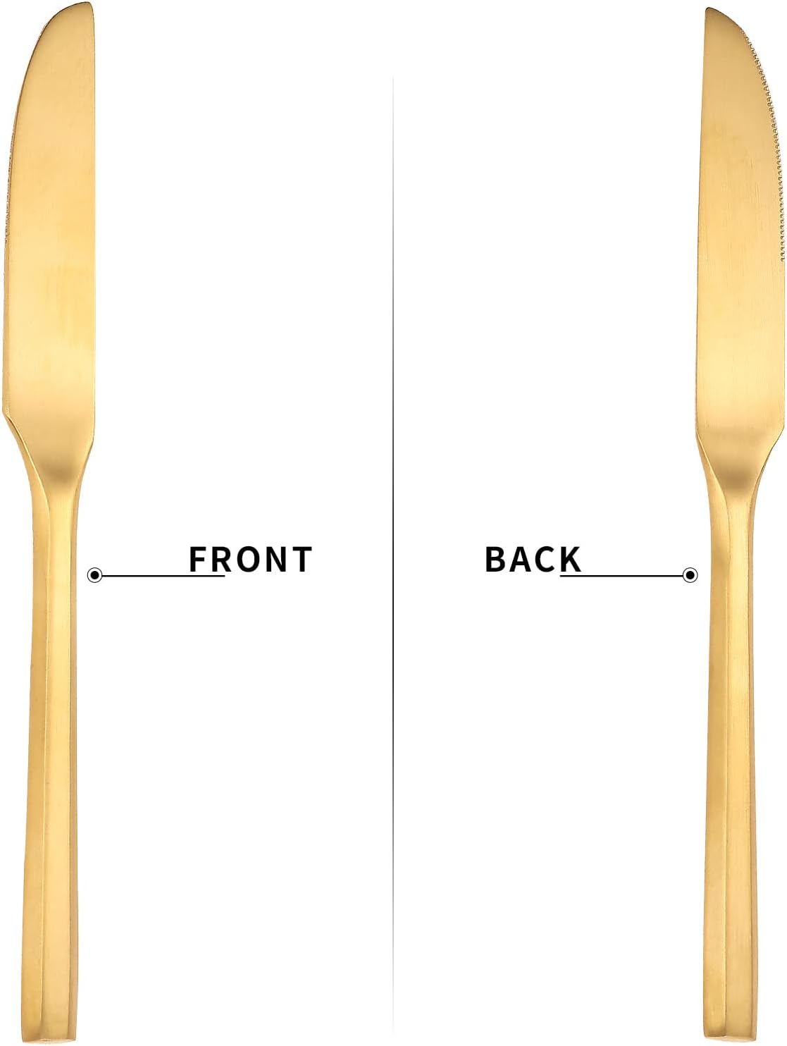 Matte Silverware Set Gold Flatware Set with Hexagon Handle 20 Pieces 18/0 Stainless Steel Cutlery Set Wedding Housewarming Gift Service for 4 (Matt gold)