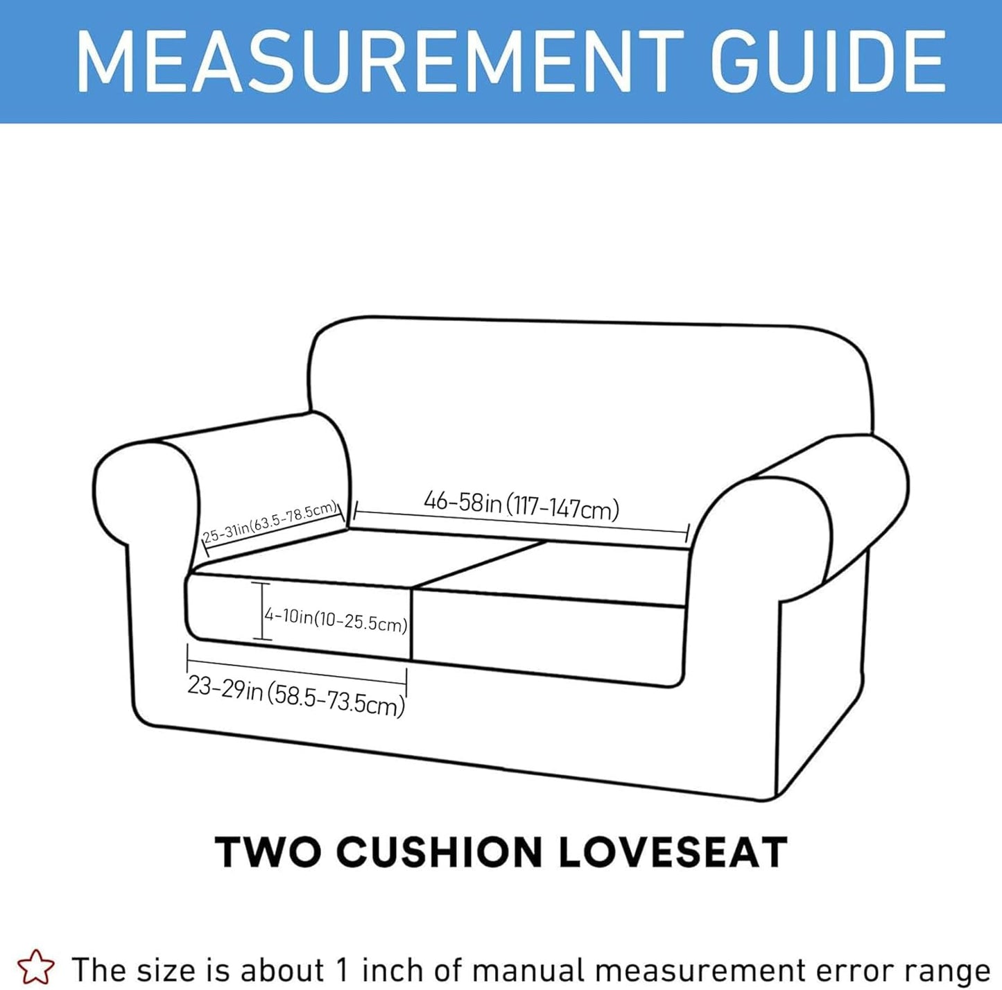 hyha Waterproof Couch Cushion Covers, Stretch Sofa Couch Seat Slipcover for Dog Washable, Non-Slip Waterproof Outdoor Cushion Covers for Patio Furniture Replacement (2 Pieces, Wine Red)