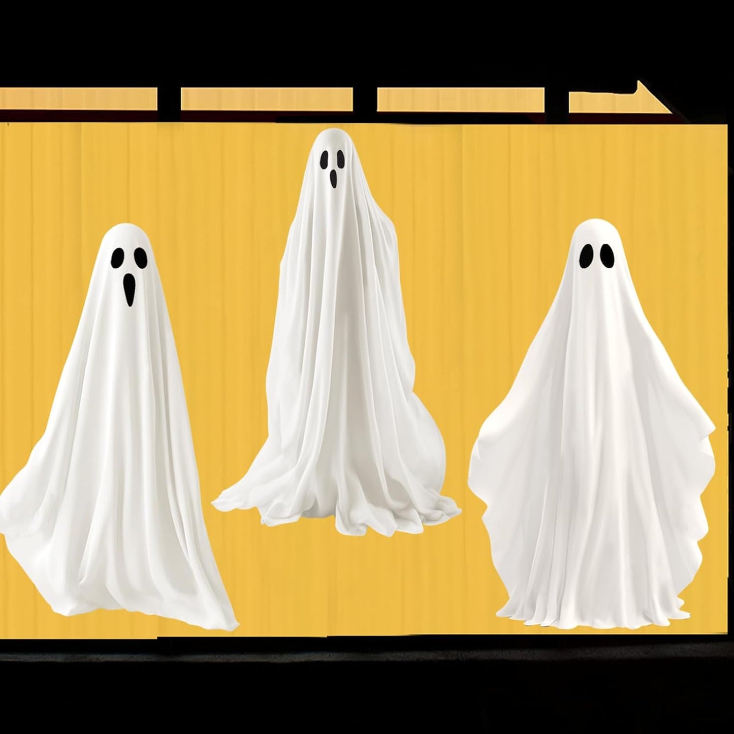 Extra Large Halloween Ghost Window Clings, Ghosts Silhouette Window Decorations, Halloween Window Stickers Decals for Home Office School Party Supplies