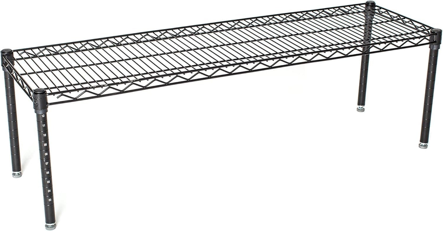 Omega Products Corporation 21" Deep x 72" Wide x 20" High Black Mobile Dunnage Rack
