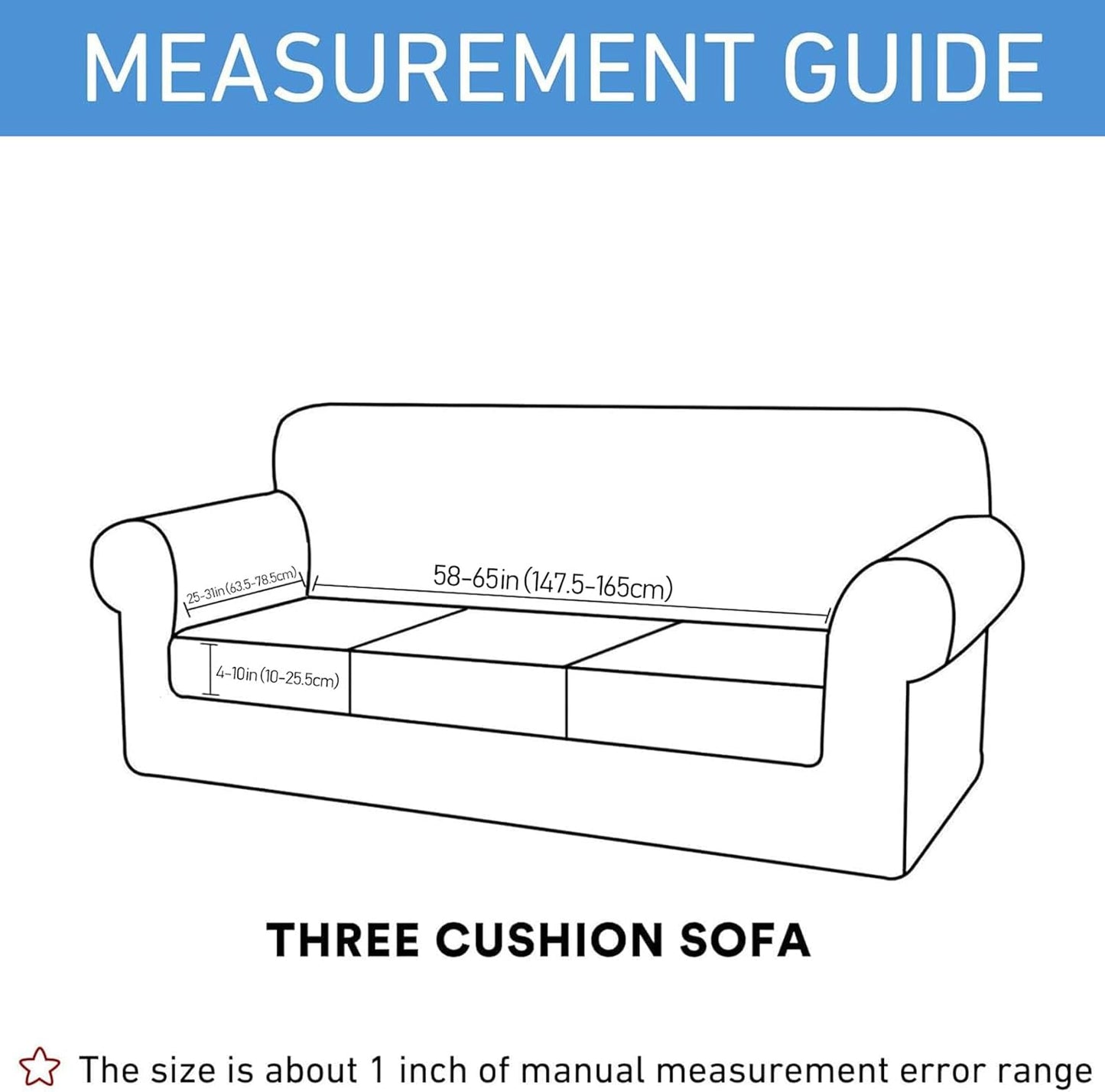 hyha Waterproof Couch Cushion Covers, Stretch Sofa Couch Seat Slipcover for Dog Washable, Non-Slip Waterproof Outdoor Cushion Covers for Patio Furniture Replacement (1 Piece for Large, Grey)