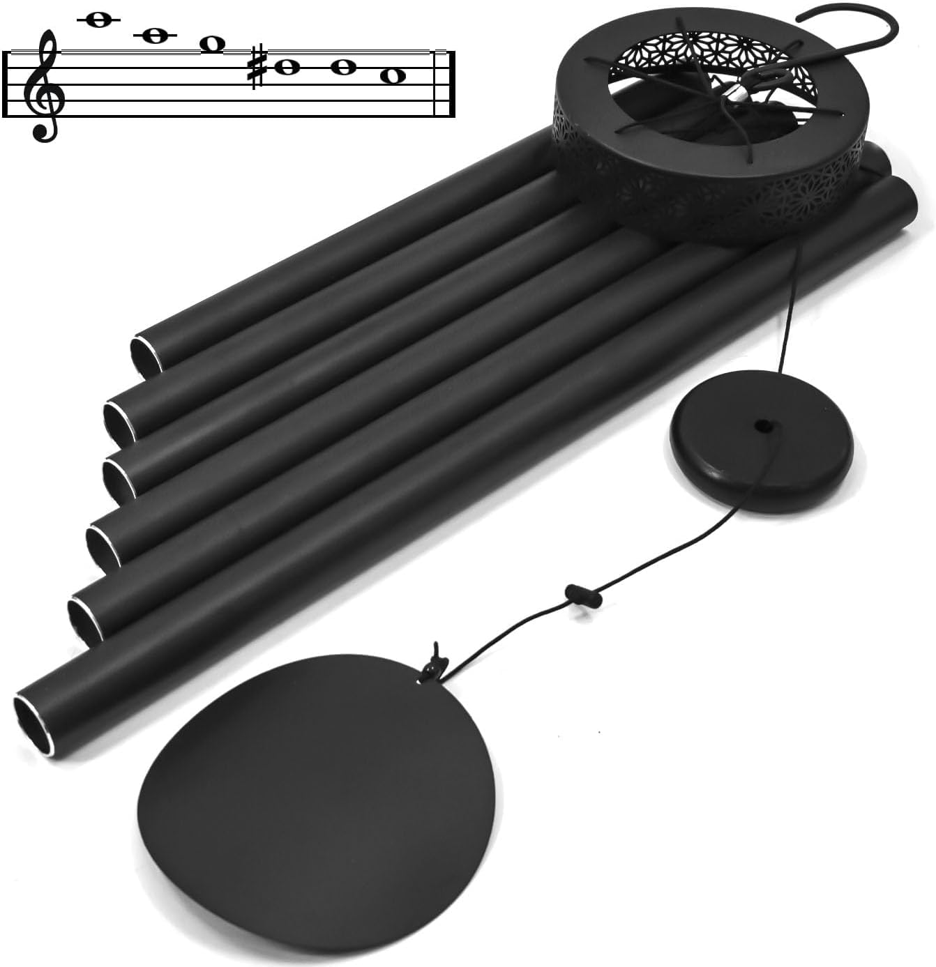 ASTARIN 48'' Wind Chimes for Outside Deep Tone - Large Windchimes with 6 Heavy Tubes, Outdoor Memorial Chimes Outdoor for Garden Hanging Décor,Sympathy Gifts,Black