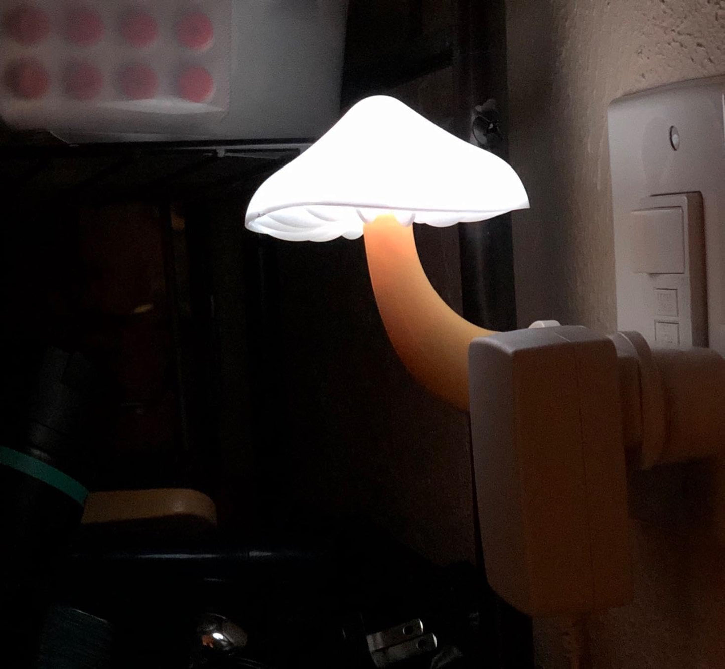 AUSAYE 3 Pack Sensor LED Night Light Plug in Lamp 7 Color Changing Mushroom Light Cute Night Lights for Adults Kids NightLight Bedroom,Bathroom,Toilet,Hallway,Stairs,Kitchen,Basement