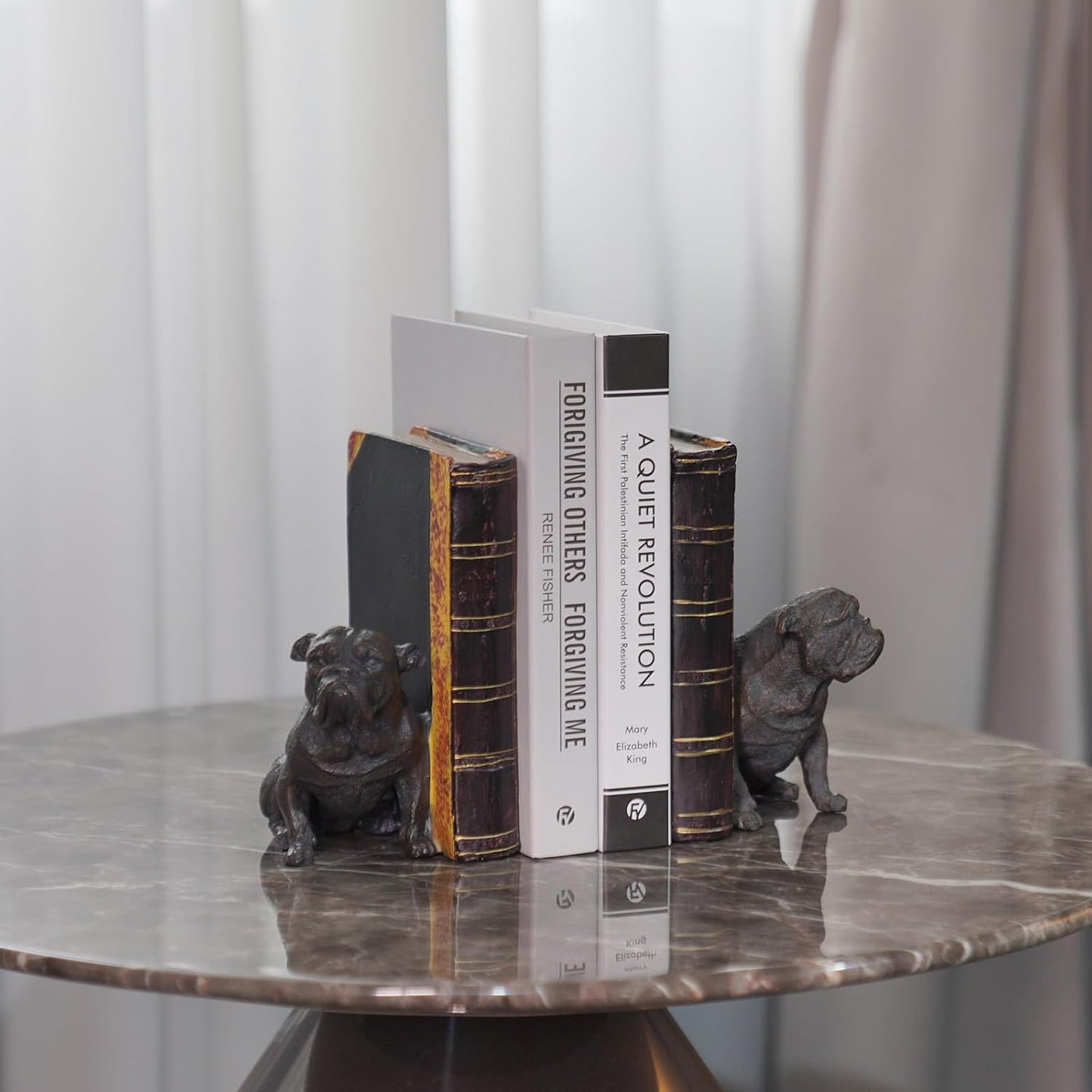 Dog Decorative Bookends Book Holder - Vintage Shelf Decor Book Ends to Hold Books Heavy Duty for Home Decor 3.5 X 4.5 X 6.25 inch Guichifun