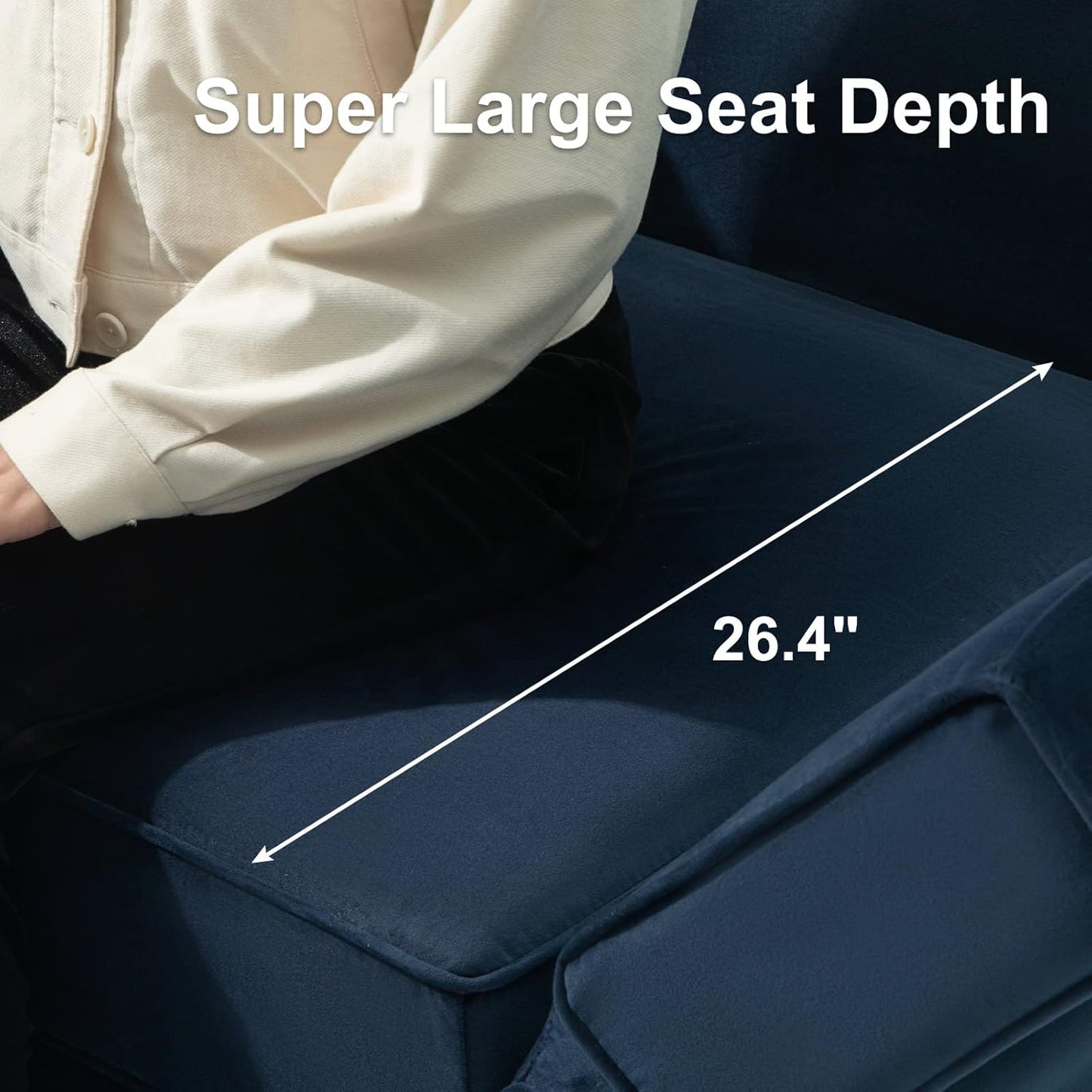 Belffin Modular Sectional Sofa with Double Chaise Velvet U Shaped Sofa Reversible Sectional Couch with Storage Blue