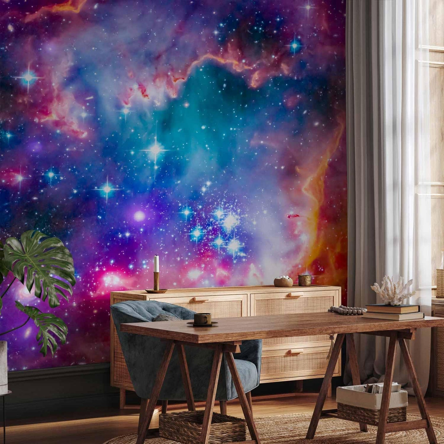 artgeist Premium Wall Mural Abstract 118x83 in - XXL Non-Woven Wallpaper Fleece Wall Decor Photo Print Picture Image Design Abstract Cosmos Sky Star i-G-10010-a-a
