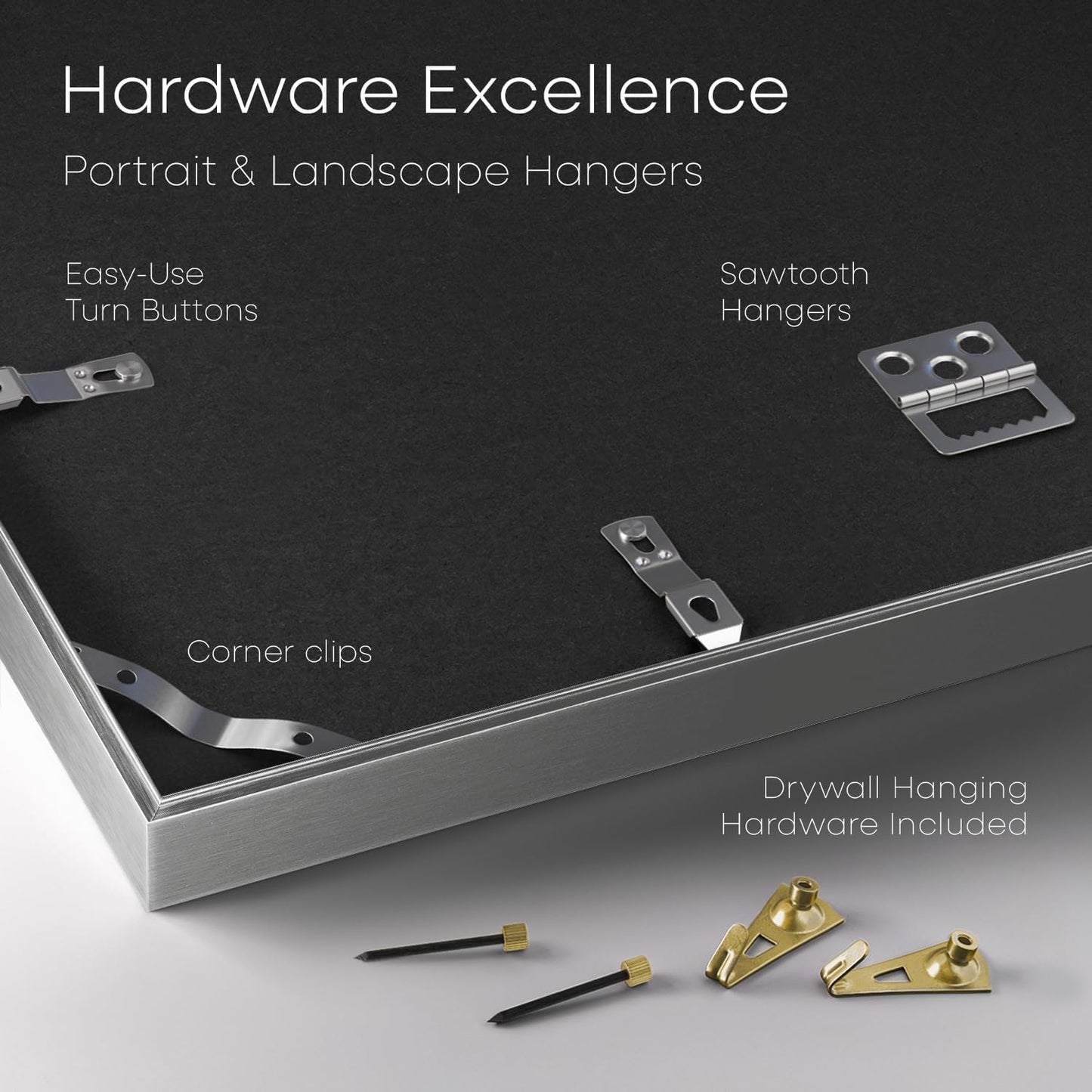 Homeforia 4x6 Picture Frame Silver, High End Metal 4 x 6 Silver Frames with Mat 3 x 5 Print, 4by6 Desk Frame Matted to 3x5 inch Photo, 4 by 6 Wall or Tabletop Frame, Tempered Glass, Wall Kit, Set of 1