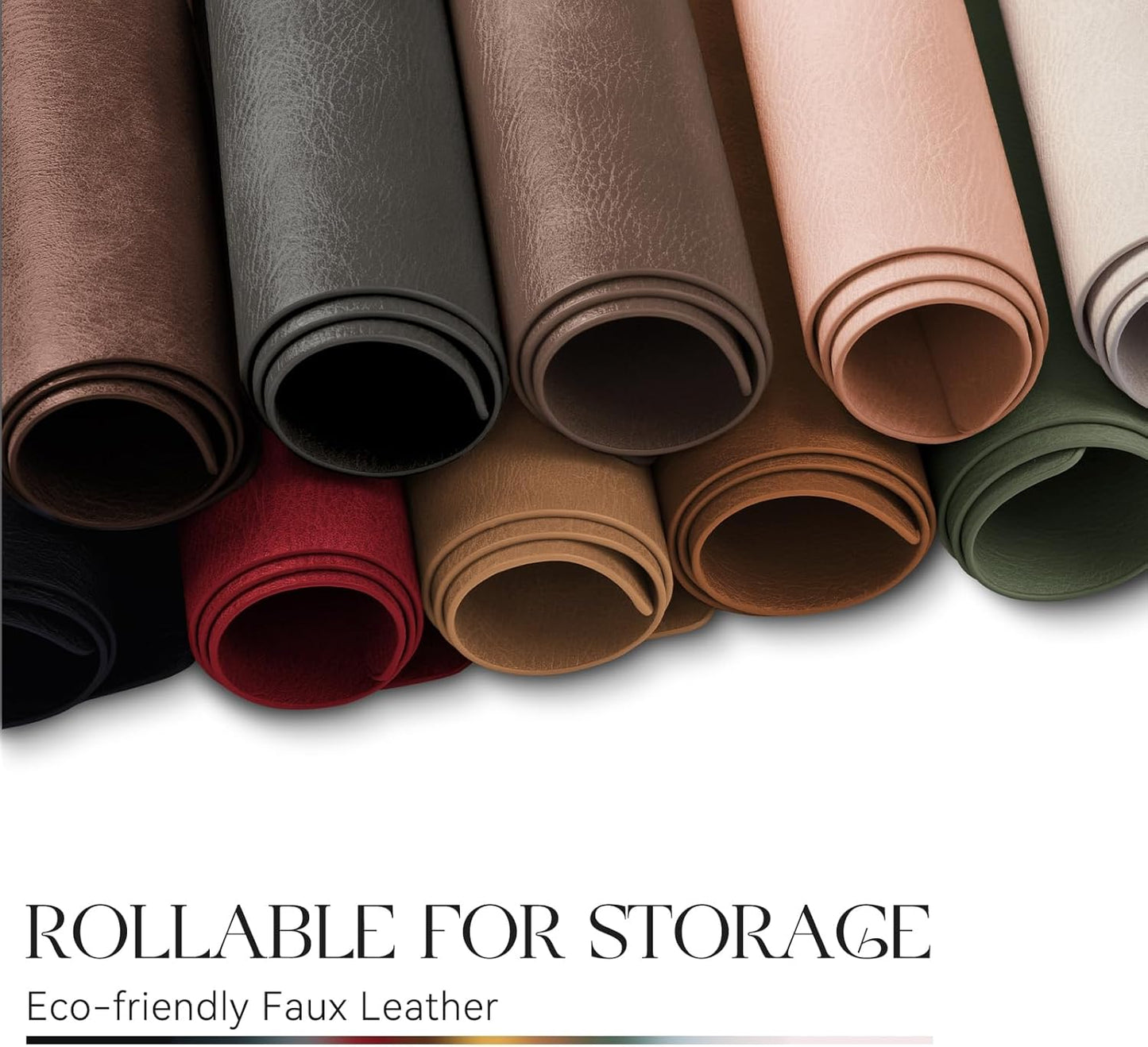 MOSAYT Vinyl Placemats Set of 8-12 X 17 Inch - Faux Leather 100% Waterproof Oil-Proof Wipeable PU Place Mats, Heat Resistant Reversible Table Mats for Kitchen, Dining, Outdoor (Coffee)