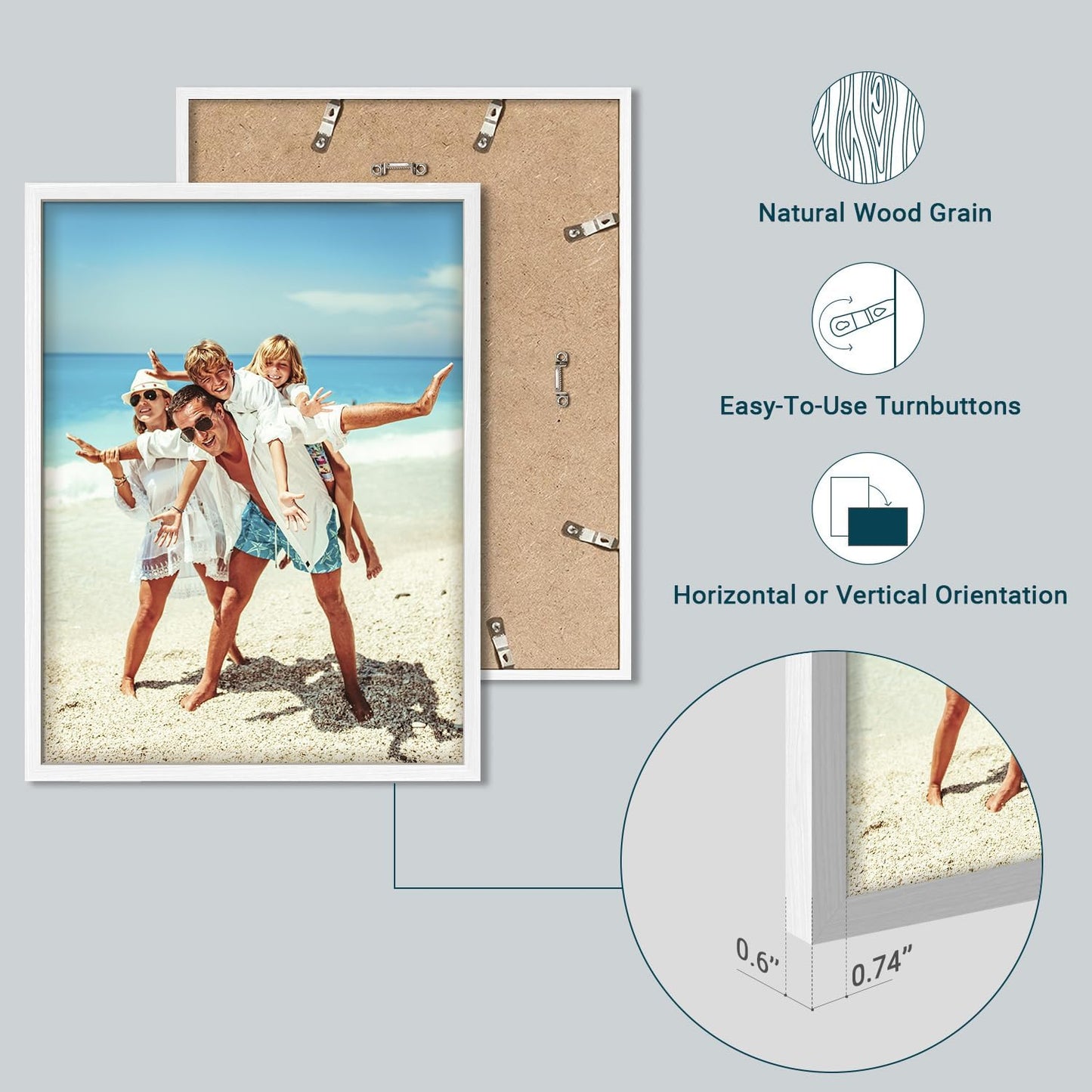 wall26 Custom Framed Poster Wall Art for Living Room, Bedroom Canvas Prints for Home Decoration Ready to Hang - 11"x14" White