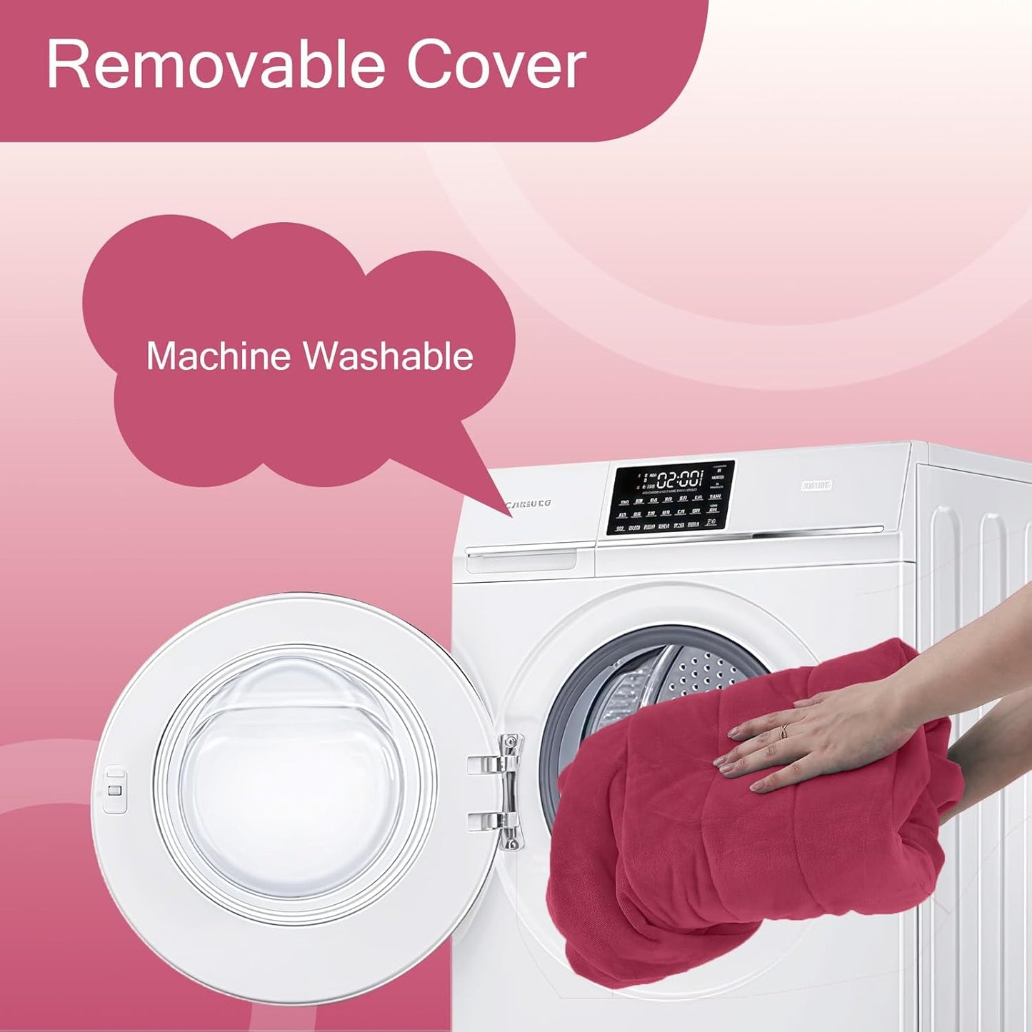 MeMoreCool Square Stuffed Pouf Ottoman Foot Rest, Floor Pouf Foot Stool with Foam Chunk Filling, Soft Stuffed Ottoman Footrest for Living Room