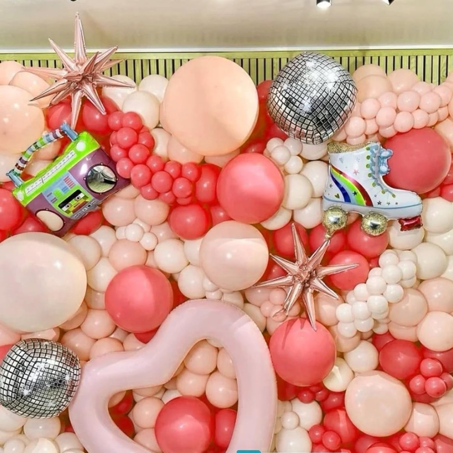 130pcs Retro Hot Pink Balloons Different Sizes 18" 12" 10" 5" Blush Hot Pink Latex Balloon Garland Arch Kit for Birthday Baby Shower Valentine's Day Wedding Gender Reveal Party Decorations