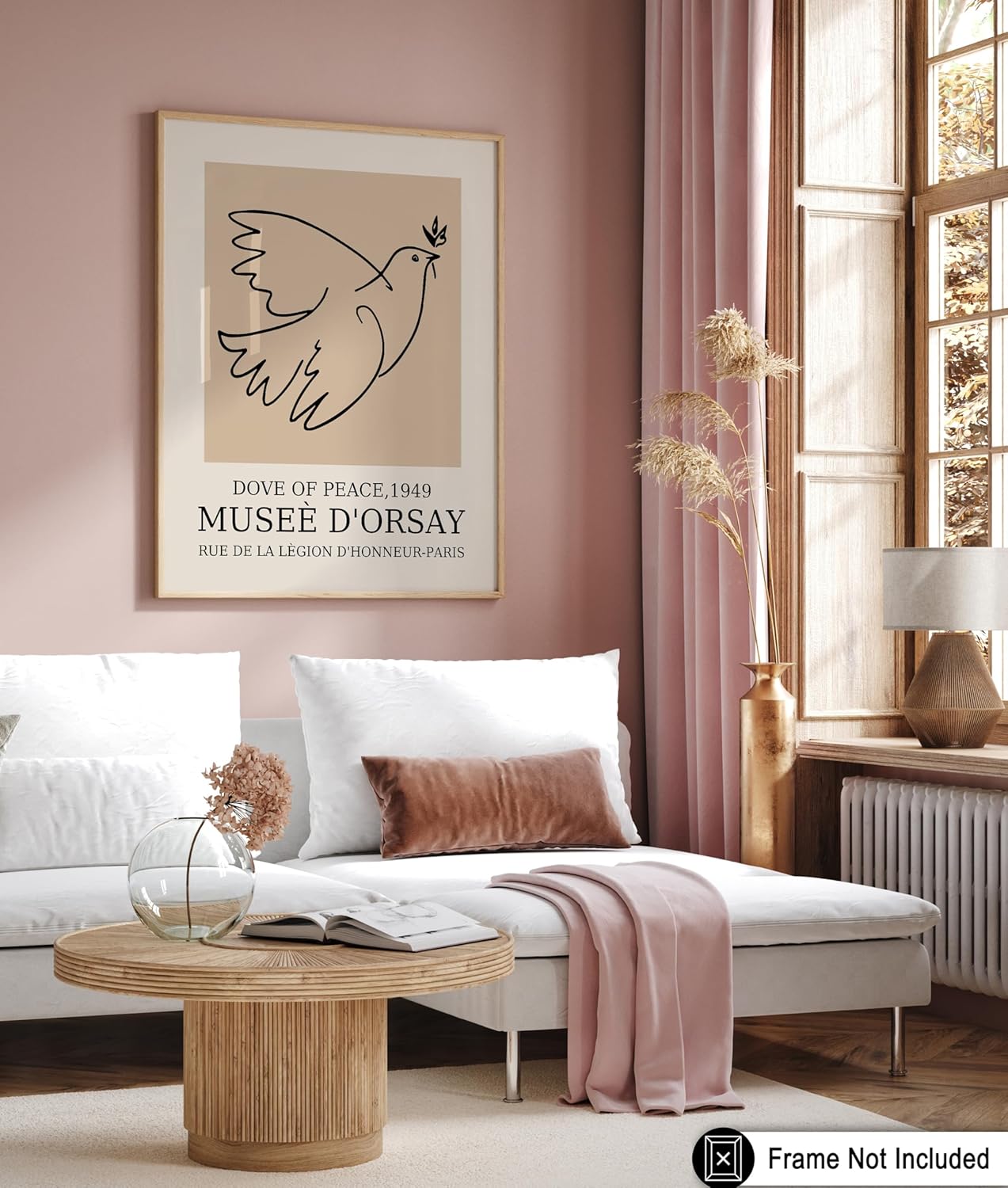 Poster Master Vintage Poster - Dove Print - Bird Art - Line Drawing - Sketch Art - Gift for Boys, Girls & Animal Lover - Minimal Decor for Kid's Room or Nursery - 16x20 UNFRAMED Wall Art