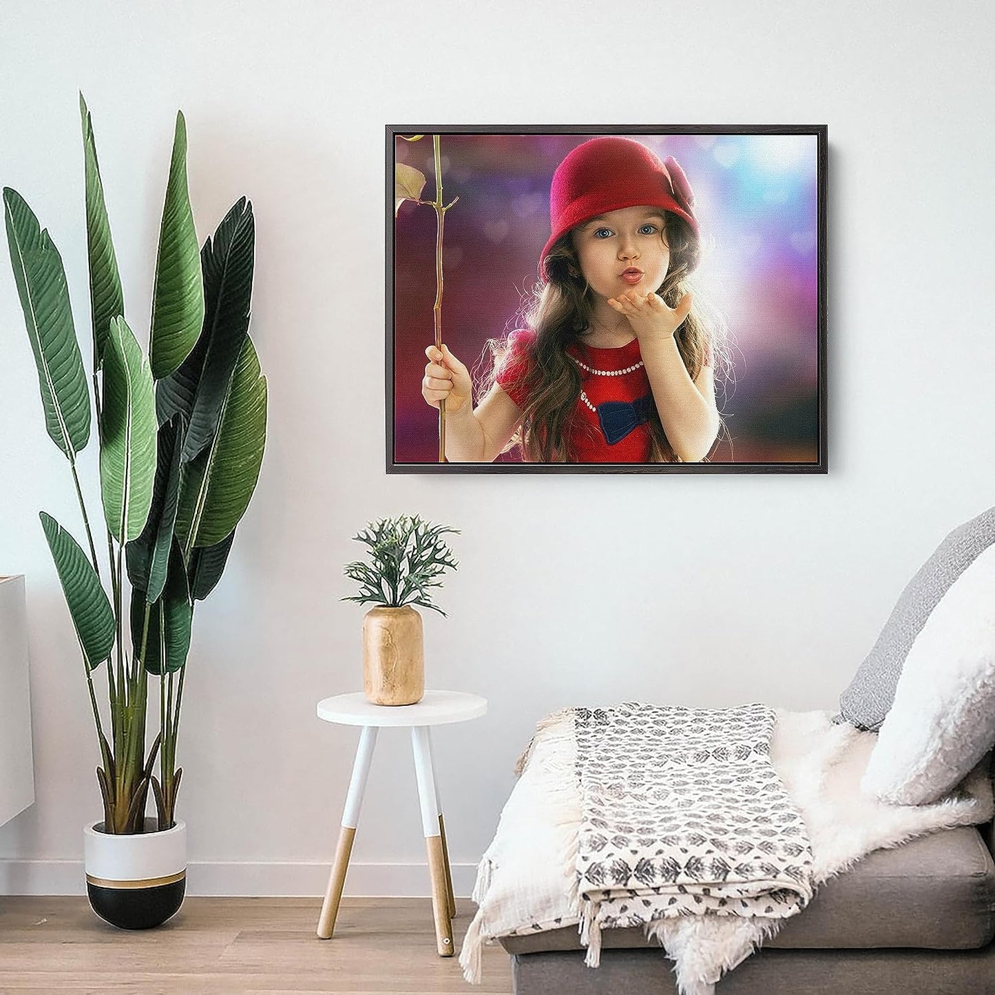 Personalized Custom Canvas Prints: Photo On Canvas (Black, 24x36) Transform Your Photos into Stunning Framed Wall Art Digitally Printed Photo To Canvas Ideal for Home Decor, Gifts Keepsakes.