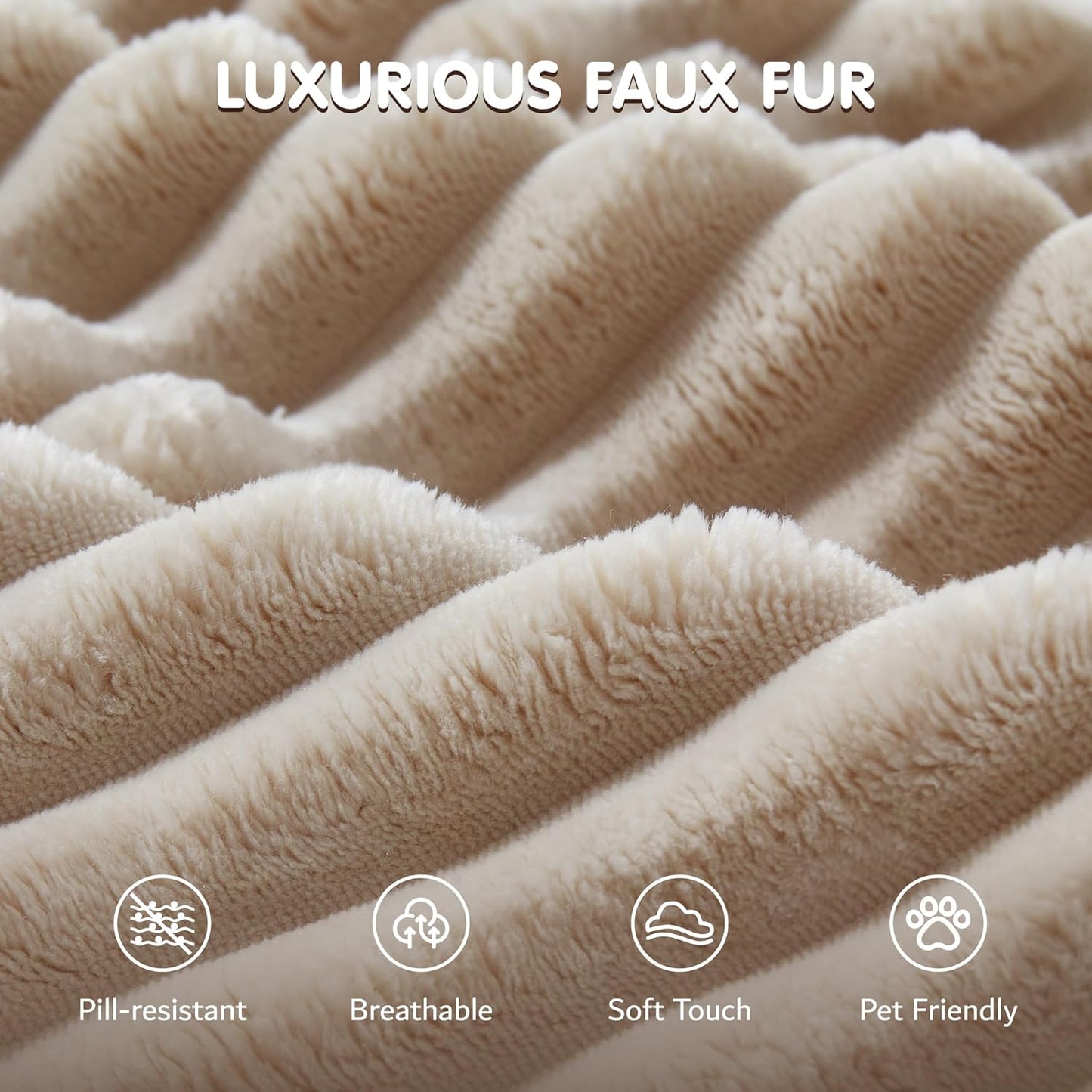 ovios 58" Oversized Round Chair Lounge Chaise Indoor, No Assembly Required, Cloud Large Circle Chair with Plush Fuax Fur, Fluffy Modern Sleeper Sofa Bed for Reading Yoga, Beige (Plush Corduroy Fabric)