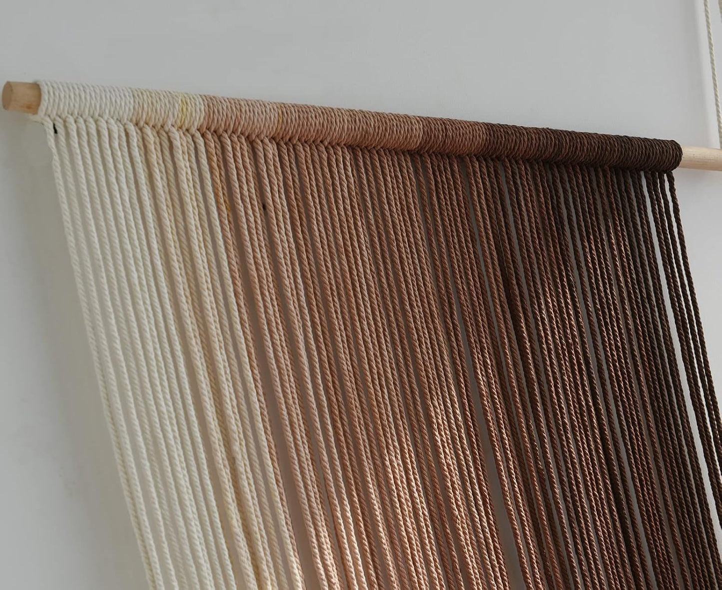 Flber Tie-Dye Macrame Wall Hanging Large Bohemian Yarn Tapestry Wall Décor,59" Wx 35" L