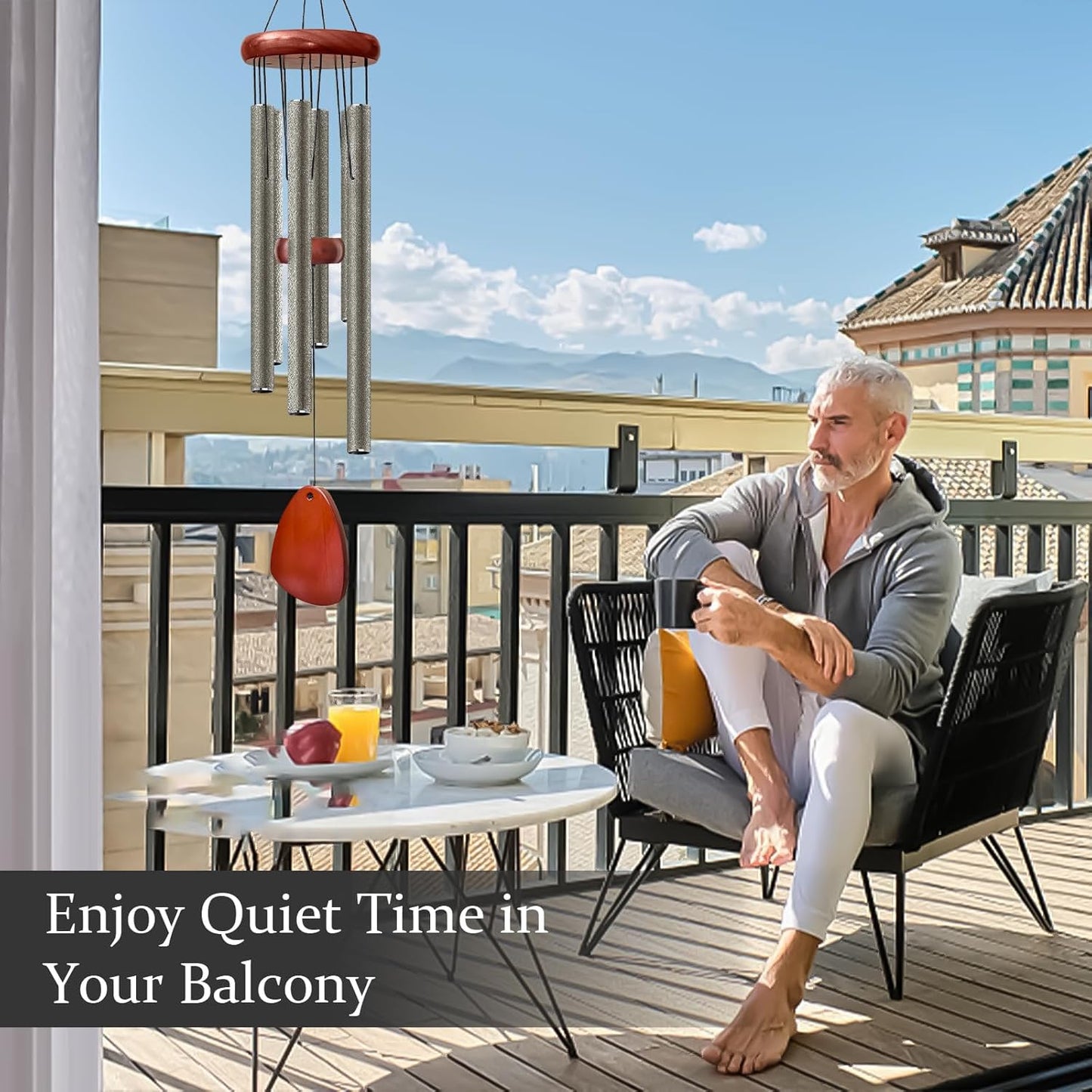 28" Wind Chime for Mothers Day, Decorative Wind Chimes for Outside, Memorial Windchimes Remembrance Gift for Women Mom Grandma, Metal Wind Chimes Outdoor Decor for Garden Patio Zen(Copper)