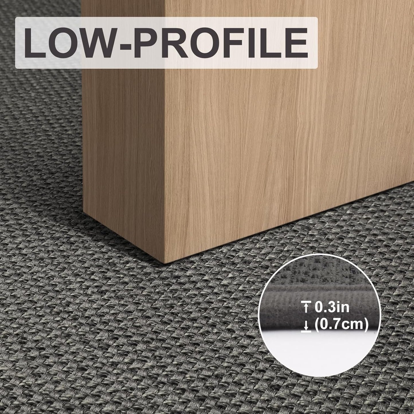 LEKEEPGO Door Mat 24"x36", Non Slip Door Mat Indoor Entrance, Rubber Backing Front Indoor Door mat Washable Absorbent Low-Profile Entryway Entry Resist Dirt Inside Door Mats, Grey