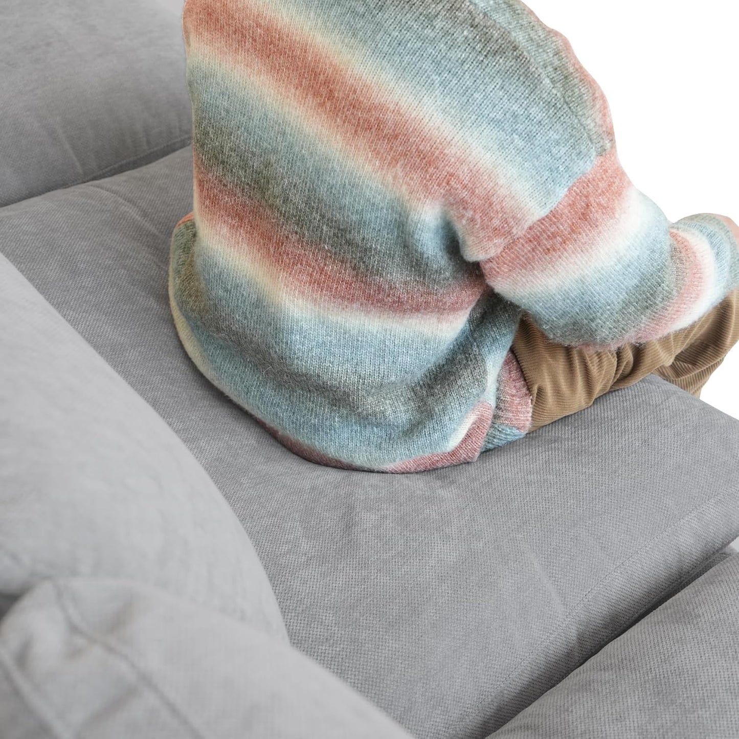 JACH U Shaped Sectional Couches, Cloud Sectional Couch with Deep Seat, 119" Down Filled Modular Sofa with Chaise, Covers Removeable & Washable, Sofas Furniture for Living Room, Light Grey