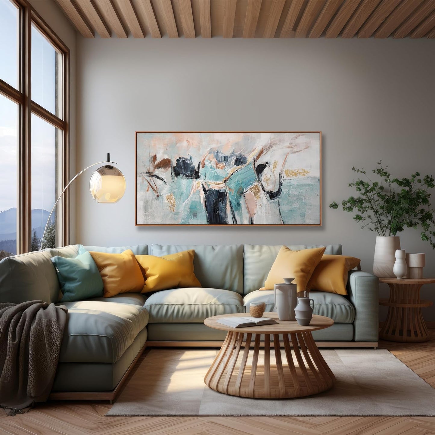 Wall Art Modern Minimalism Canvas Artwork Modern Paintings Colorful Fantasy Graffiti Framed Abstract Wall Art Decor Large Size For Living Room Kitchen Bedroom Office 29 * 58 Inch