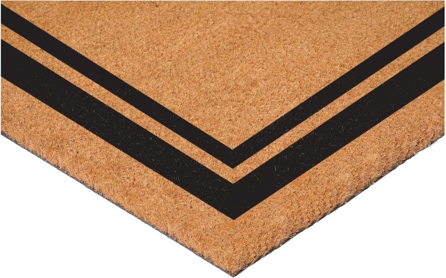 Calloway Mills 152962448 Black Border 24" x 48" Monogram Doormat (Letter V)