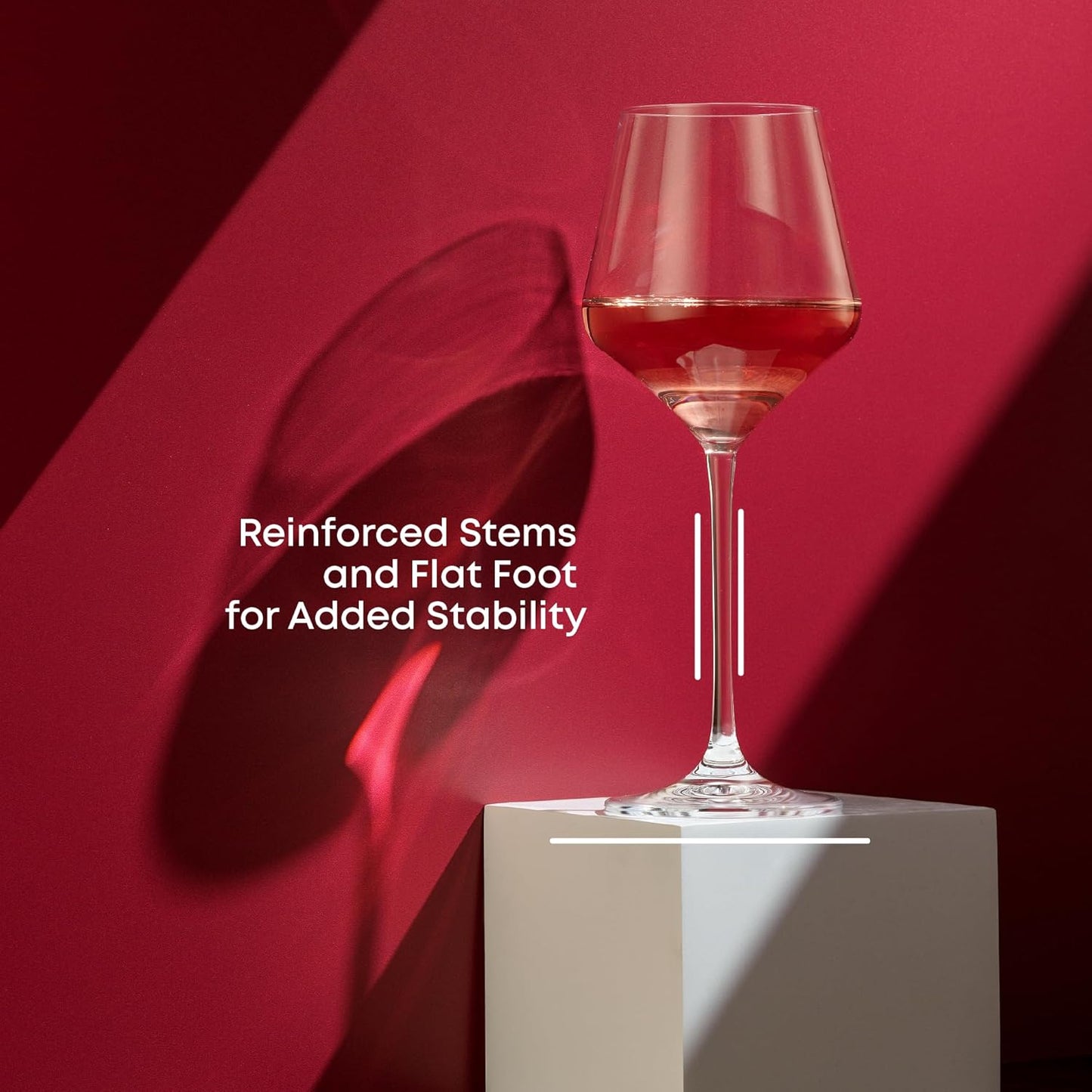 JoyJolt Layla White Wine Glasses, Set of 4 Italian Glasses, 13.5 oz Clear – Made in Europe