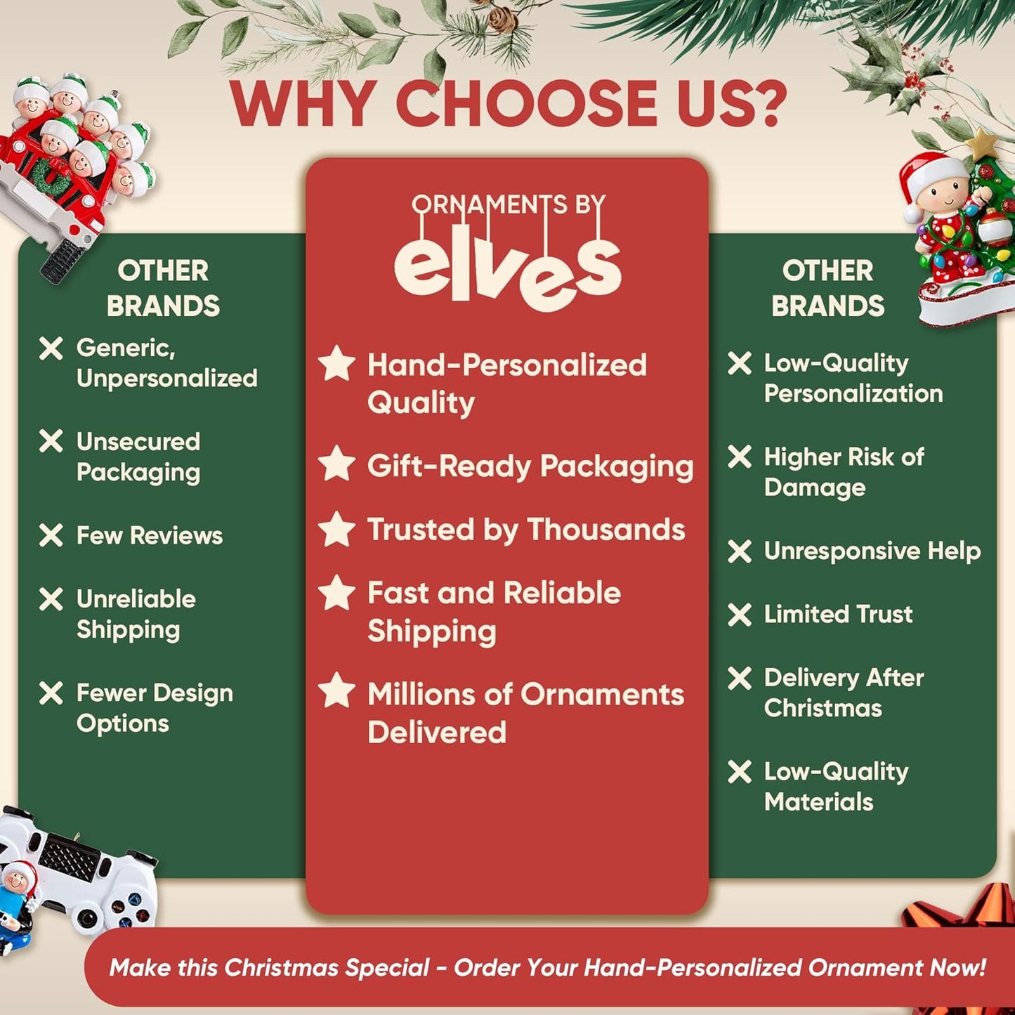 3D Sloth Family of 4 Christmas Ornament 2025 Personalized Family Christmas Ornaments 2025 | Holiday Hangout Sloths Personalized Tree Ornaments Customizable Gifts Tree Hanging Sloth of Four Ornament