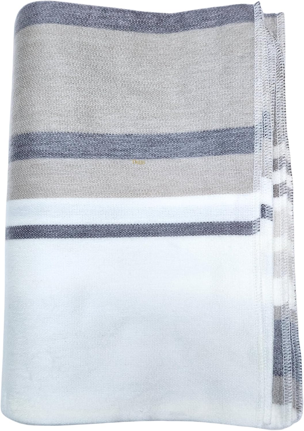 Alpaca Wool Throw Blanket | Super Soft, Lightweight, Breathable and Hypoallergenic | Non-Itchy or Scratchy (Gray White Varicolored, Queen (U.S. Standard))