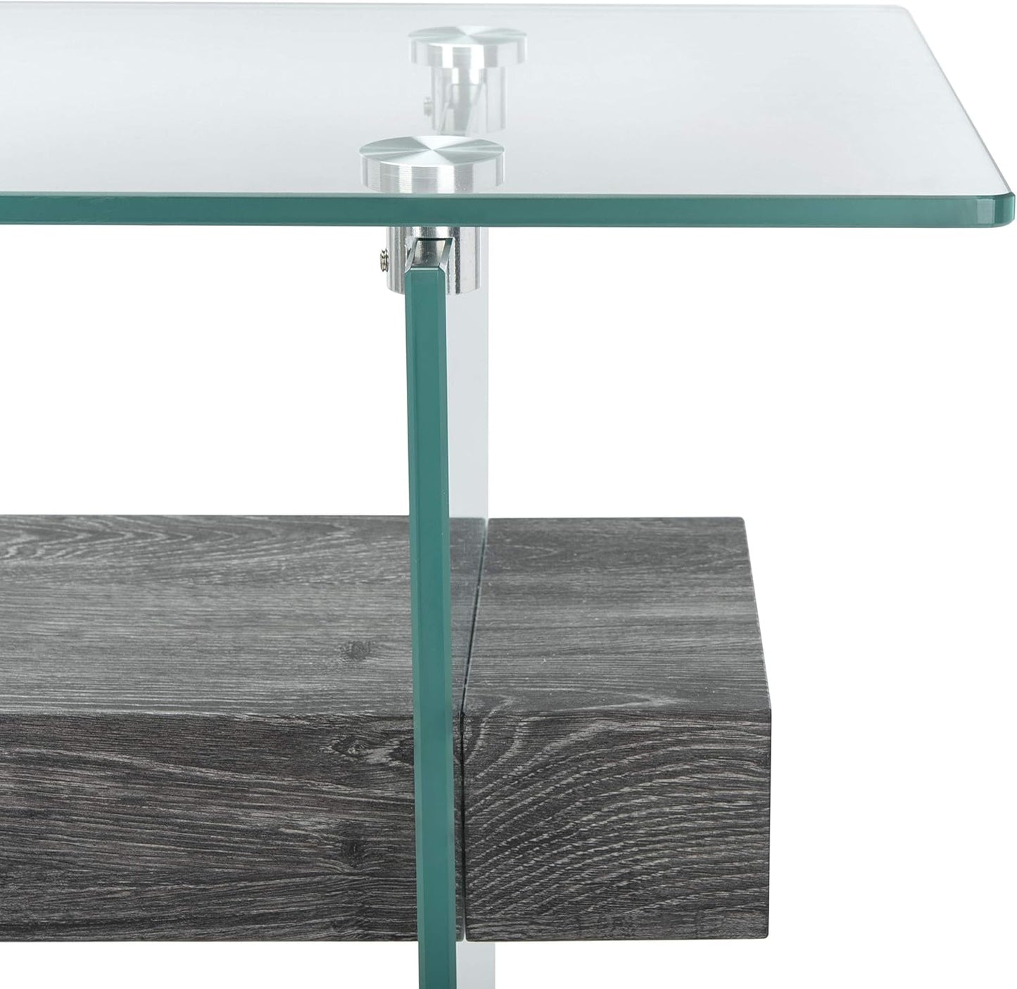 Safavieh Home Kayley Glass and Black Oak Console Table