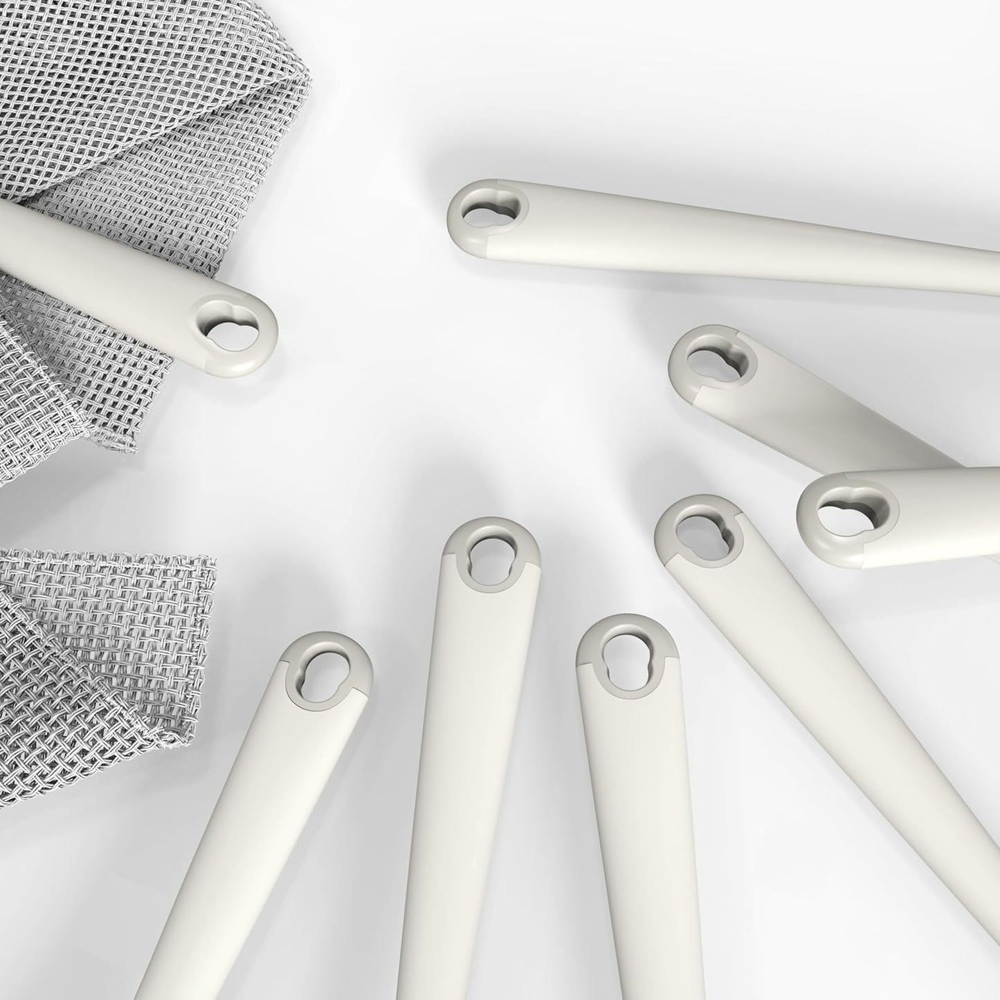 Thickened Silicone Kitchen Utensils Set, 600°F Heat Resistant Silicone Cooking Utensils, Spatula, Spoon, Whisk, Tongs, Kitchen Gadgets for Nonstick Cookware, Dishwasher Safe BPA Free (Cream White)