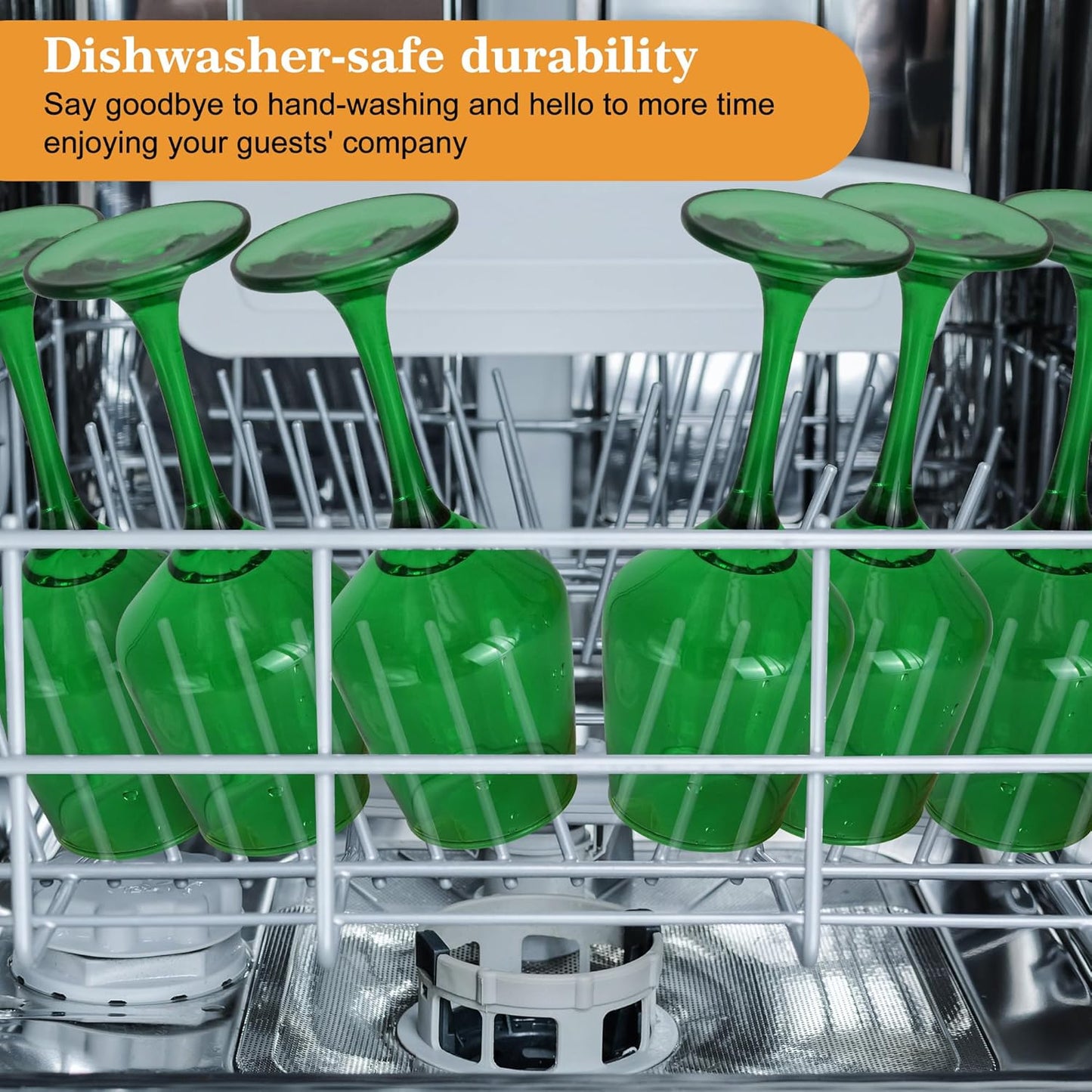 Green Wine Glasses Set of 6-12oz Green Long Stem Wine Glass Cups, Pretty Crystal Glassware, Hand Blown Goblets Drinkware, Unique Drinking Stemware Holiday Gift Set