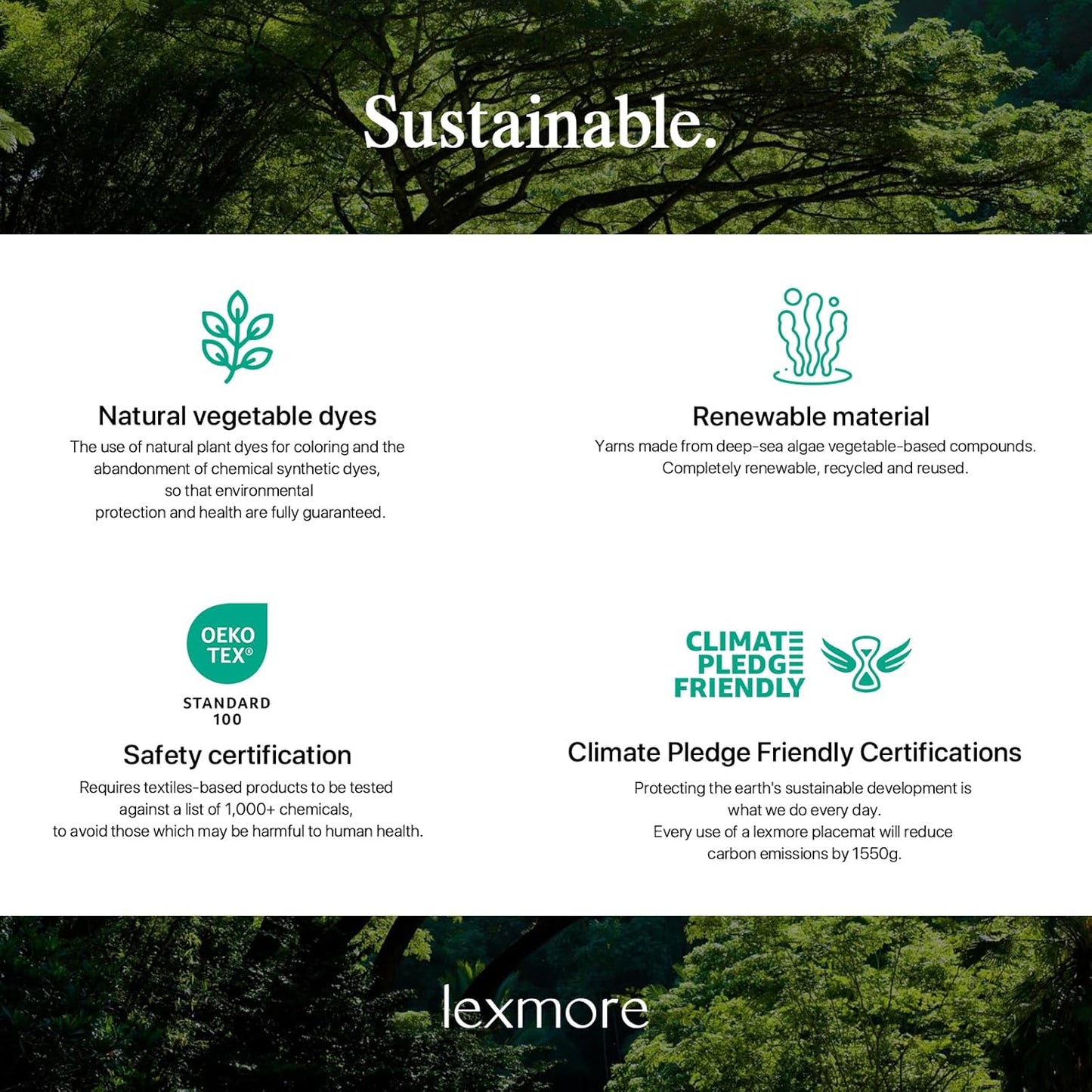 LEXMORE Placemats Set of 8 Vinyl/Plastic Woven Place Mats for Kitchen Table Indoor/Outdoor Washable Placemat Wipeable Dining Table Mats(Pale Beige)