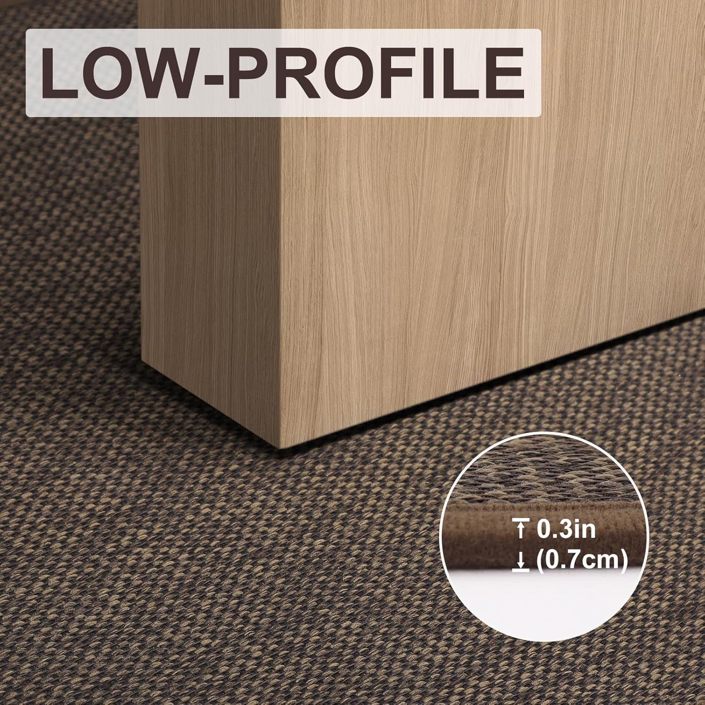 LEKEEPGO Door Mat 36"x59", Non Slip Door Mat Indoor Entrance, Rubber Backing Front Indoor Door Mats Washable Absorbent Low-Profile Doormat Entryway Entry Resist Dirt Inside Door Mats, Brown