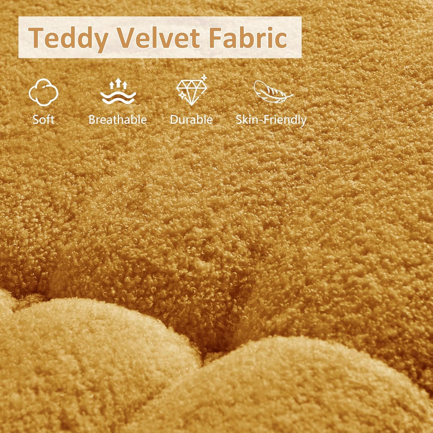 Bean Bag Chair, Oversized Bean Bag Chair for Living Room, Fireside Chair for Adults with Memory Foam Filled, Big Accent Lounge Floor Sofa for Reading, Relax, No Assembly Required. (Yellow 3-Seater)