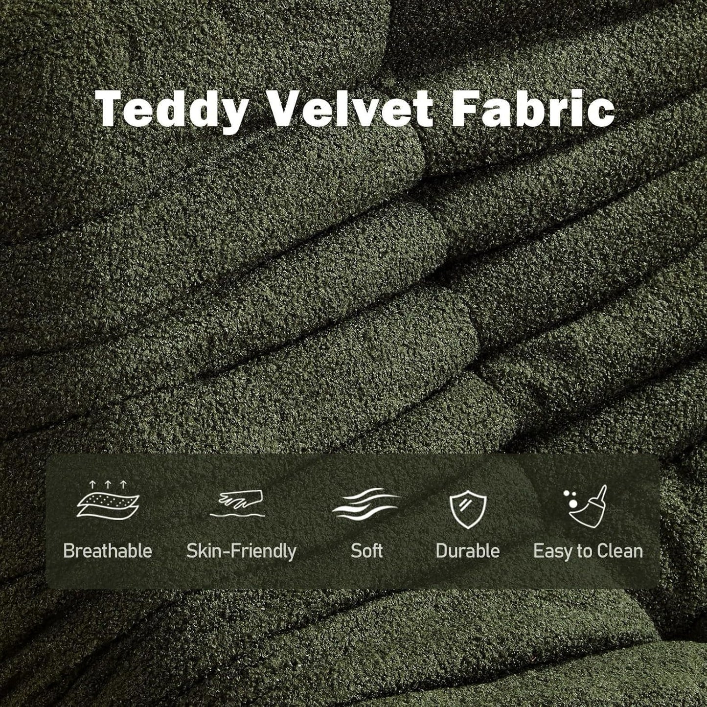 Big Bean Bag Chairs for Adults, 3 Seater Large Floor Sofa (Green)