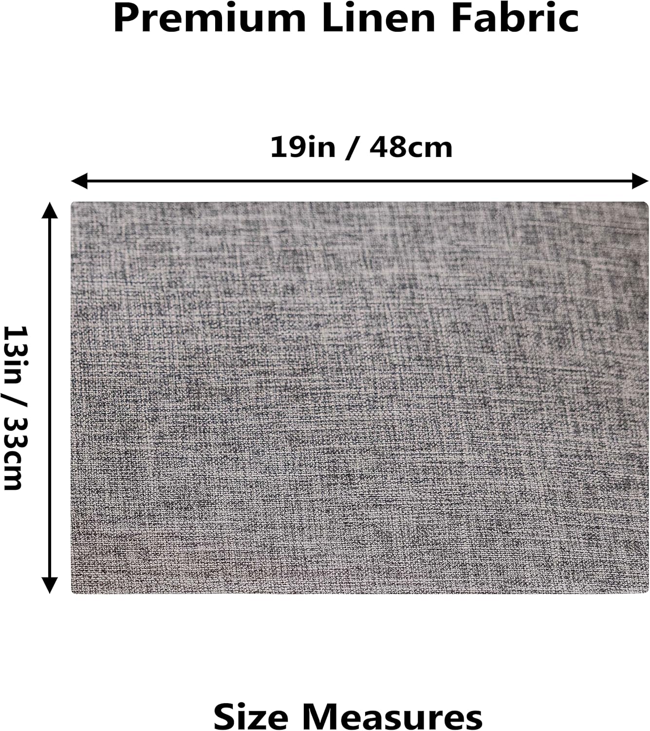 Home Brilliant Linen Placemats Set of 4 Heat Resistant Washable Placemats for Parties Buffet Dinner, 13 x 19 inches, Ash Grey