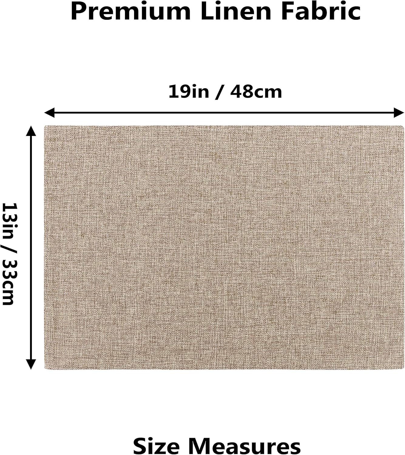 Home Brilliant Fabric Cotton Placemats Set of 6 Heat Resistant Dining Table Place Mats Kitchen Table Mats, Natural Linen
