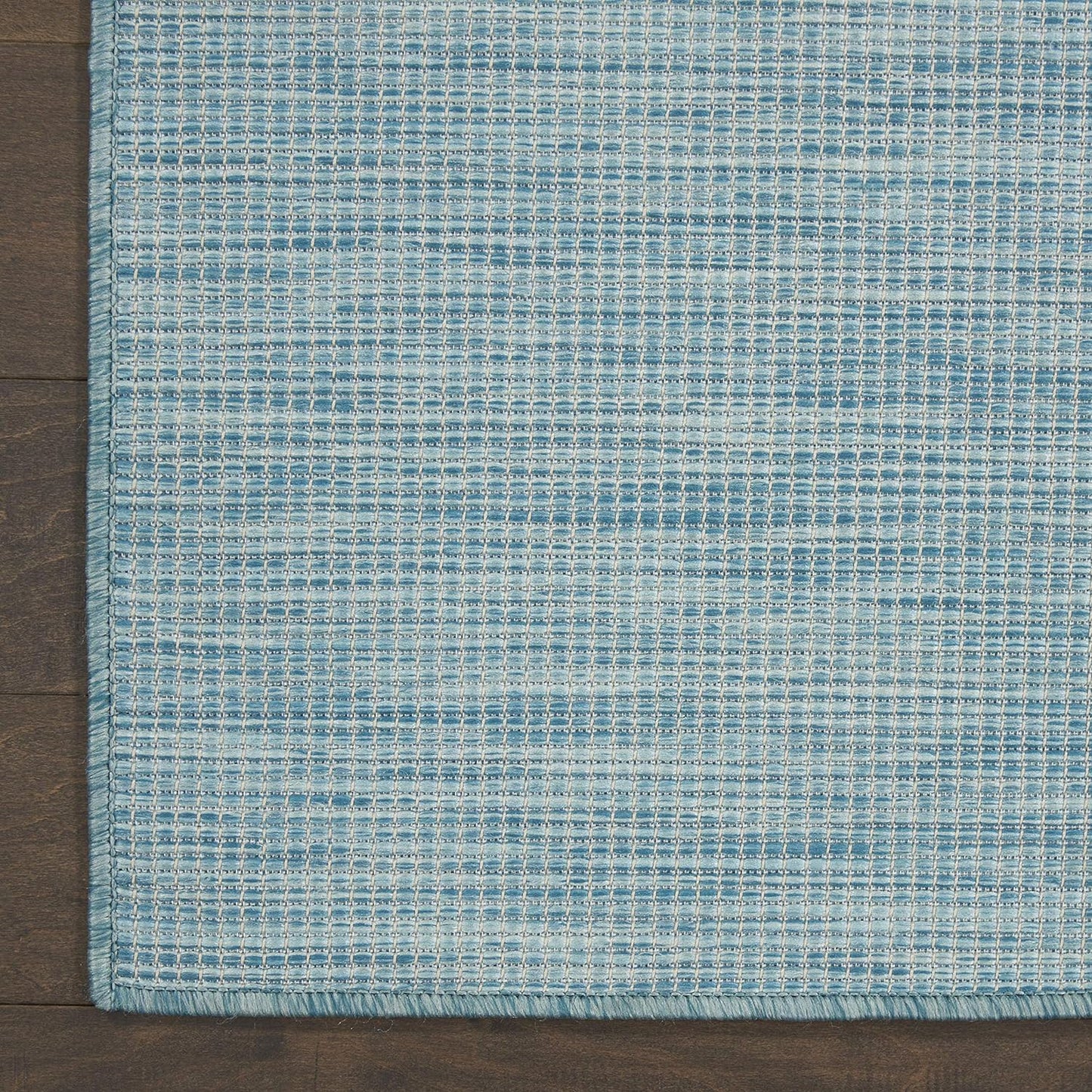 Nourison Positano Indoor/Outdoor Aqua 2'2" x 10' Area Rug, Easy Cleaning, Non Shedding, Bed Room, Living Room, Dining Room, Backyard, Deck, Patio (2x10)