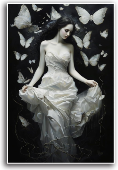 JFHCQJPK Vintage Gothic Feminine Canvas Wall Art Review: Butterfly Poster for Dark College Decor