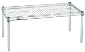 Omega Products Corporation 18" Deep x 36" Wide x 14" High Chrome Stationary Dunnage Rack