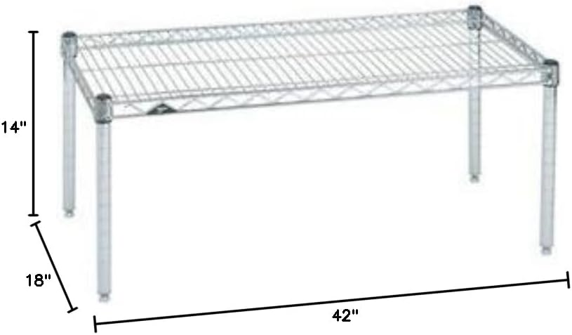 Omega Products Corporation 18" Deep x 42" Wide x 14" High Chrome Stationary Dunnage Rack
