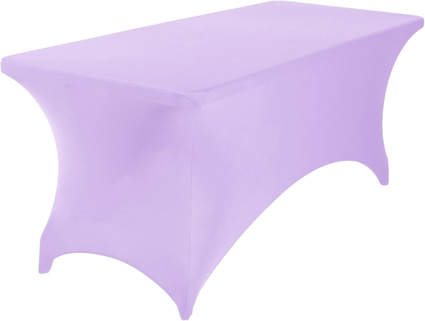Spandex 6ft Waterproof Table Cover for Party,Wedding, Banquet, and Events(Lavender)