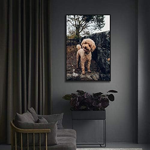 NWT Custom Framed Canvas Prints with Your Photo for Pets, Personalized Canvas Wall Art for Living Room, Bedroom - 16x24 inches