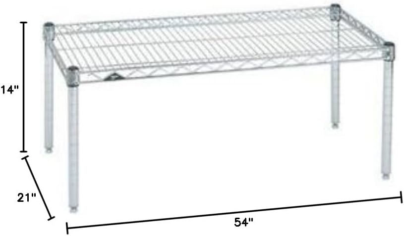 Omega Products Corporation 21" Deep x 54" Wide x 14" High Chrome Stationary Dunnage Rack