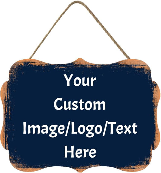 Personalized Custom Wooden Signs with Any Text Name for Home Door Man Cave Bar Family Farmhouse Decorative Home Kitchen Rustic Wall Decor