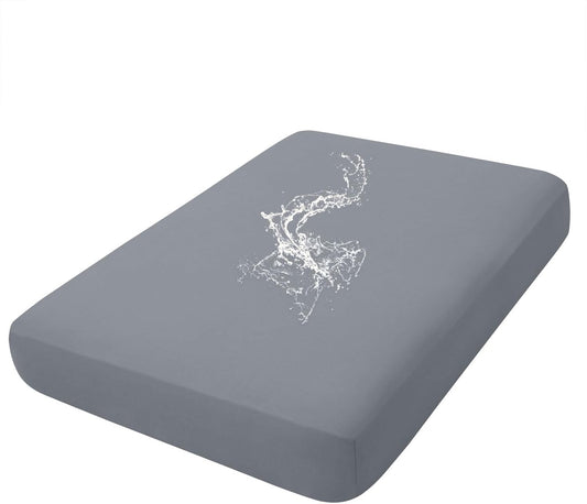 hyha Waterproof Couch Cushion Covers, Stretch Sofa Couch Seat Slipcover for Dog Washable, Non-Slip Waterproof Outdoor Cushion Covers for Patio Furniture Replacement (1 Piece for Medium, Dark Grey)