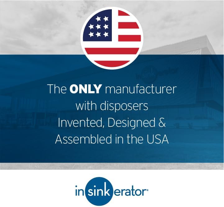 InSinkErator Badger 5XP Garbage Disposal with Power Cord, Standard Series 3/4 HP Continuous Feed Food Waste Disposer, Badger 5XP W/C