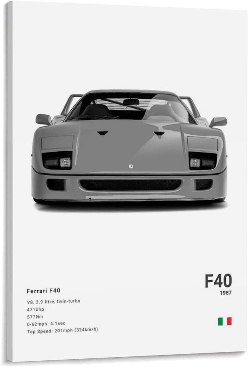 Farrari Car Posters For Walls Vintage Racing Car Canvas Prints For Home Decor Office Decor CFrame-style 12x18inch(30x45cm)