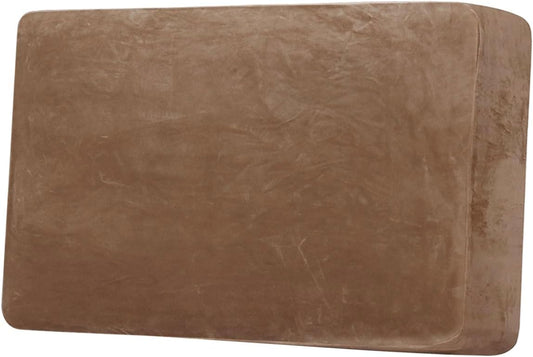 H.VERSAILTEX Velvet Stretch Individual Couch Cushion Cover Plush Slipcover for Loveseat Sofa Seat Furniture Protector Cover (1 Piece Loveseat Cushion Cover, Camel)