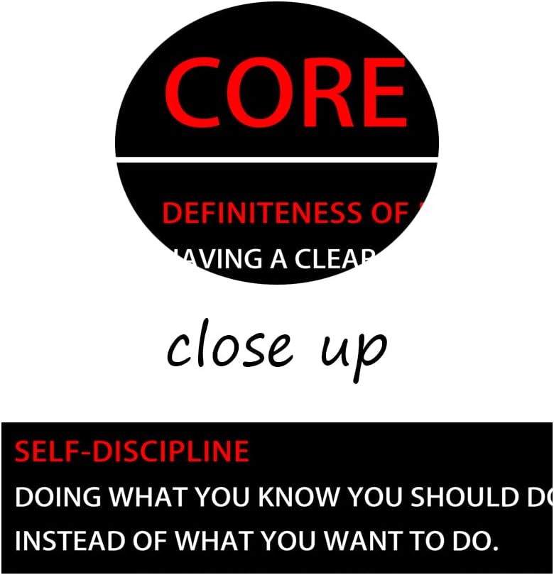 Inspirational Canvas Painting Wall Art Core Values Quote Motivational Wall Art Inspiring Poster Positive Motivational Framed Artwork Prints Picture for Living Room Office [18''Wx 24''H]