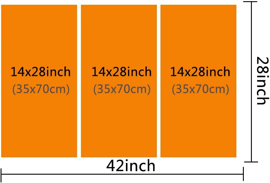 TUMOVO Wall Art Hd Printed Landscape Posters Modular Pictures 3 Pieces Flashy Red Cool Sports Car Canvas Wall Art Paintings Room Home Decor - 28 x 14inch x 3 panel